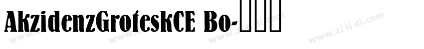 AkzidenzGroteskCE Bo字体转换